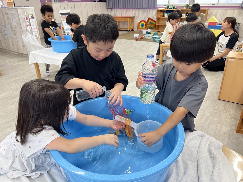 どうしたら水がたまるかな？